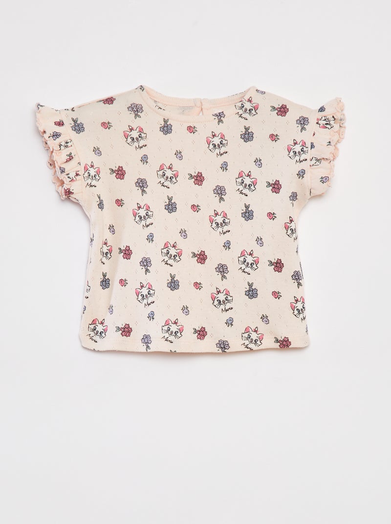 Ensemble t-shirt en maille pointelle + legging 'Disney' - 2 pièces ROSE - Kiabi