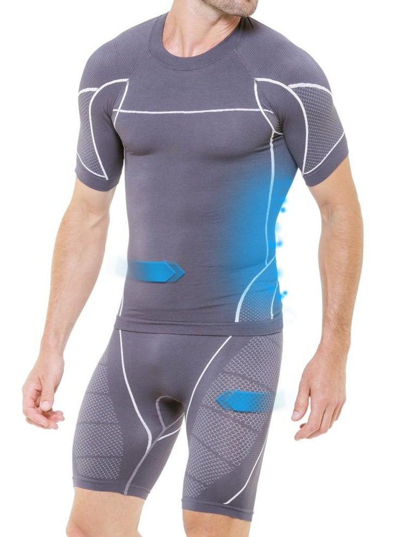 Ensemble t-shirt et cycliste de compression Cellutex Gris clair - Kiabi