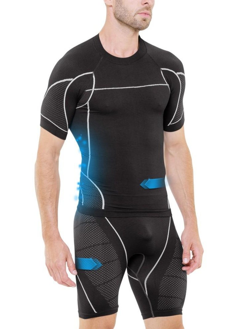 Ensemble t-shirt et cycliste de compression Cellutex Noir - Kiabi