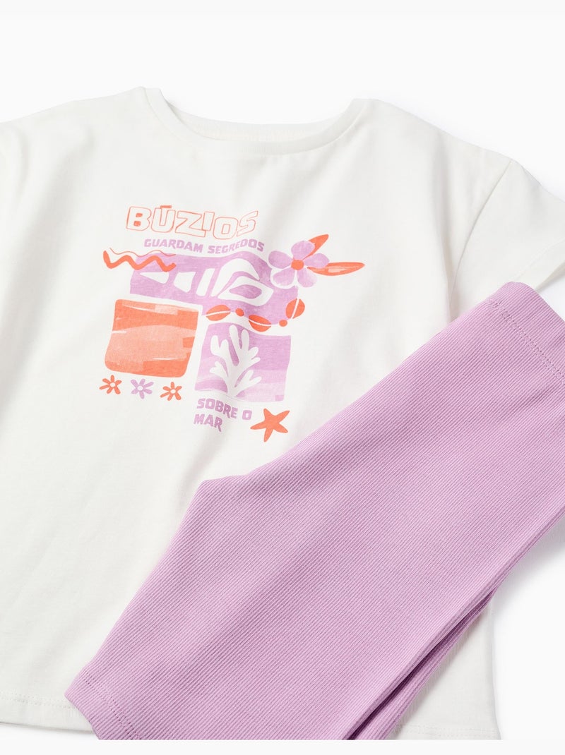 Ensemble T-shirt et cycliste en coton Blanc - Kiabi