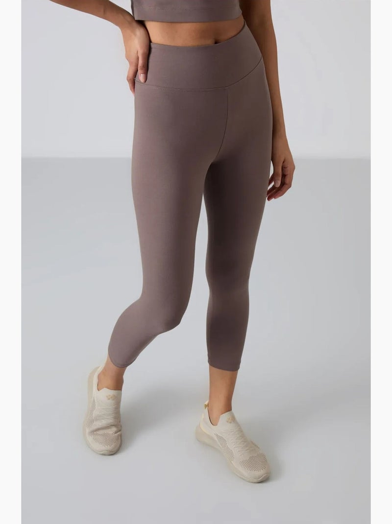 Ensemble t-shirt et legging capri en coton et élasthanne tommy Mauve - Kiabi