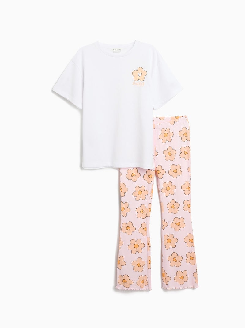 Ensemble t-shirt et leggings MO Fashion Rose - Kiabi