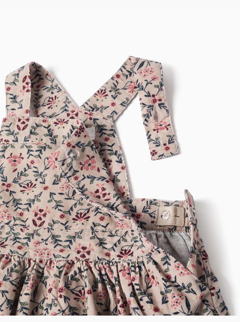 Ensemble t-shirt et robe salopette en velours côtelé Beige clair - Kiabi