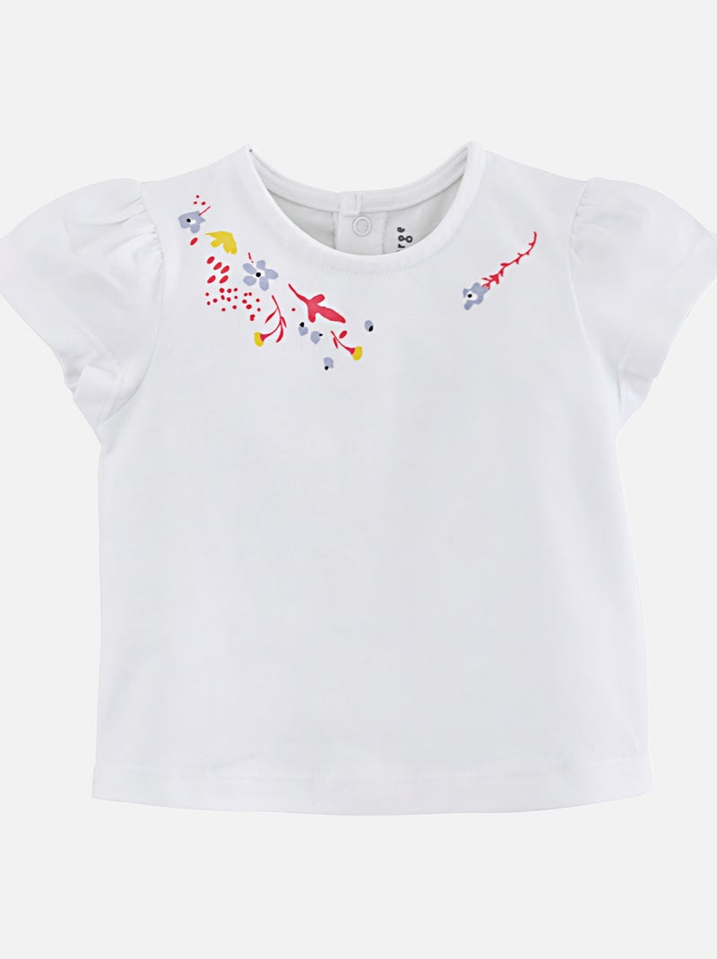 ENSEMBLE T SHIRT ET SALOPETTE COURTE BEBE FILLE Jaune - Kiabi