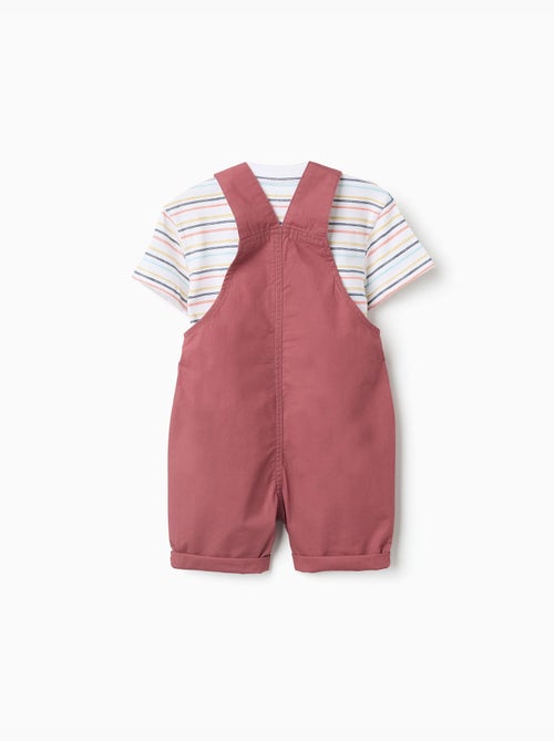 Ensemble T-shirt et salopette en coton - Kiabi