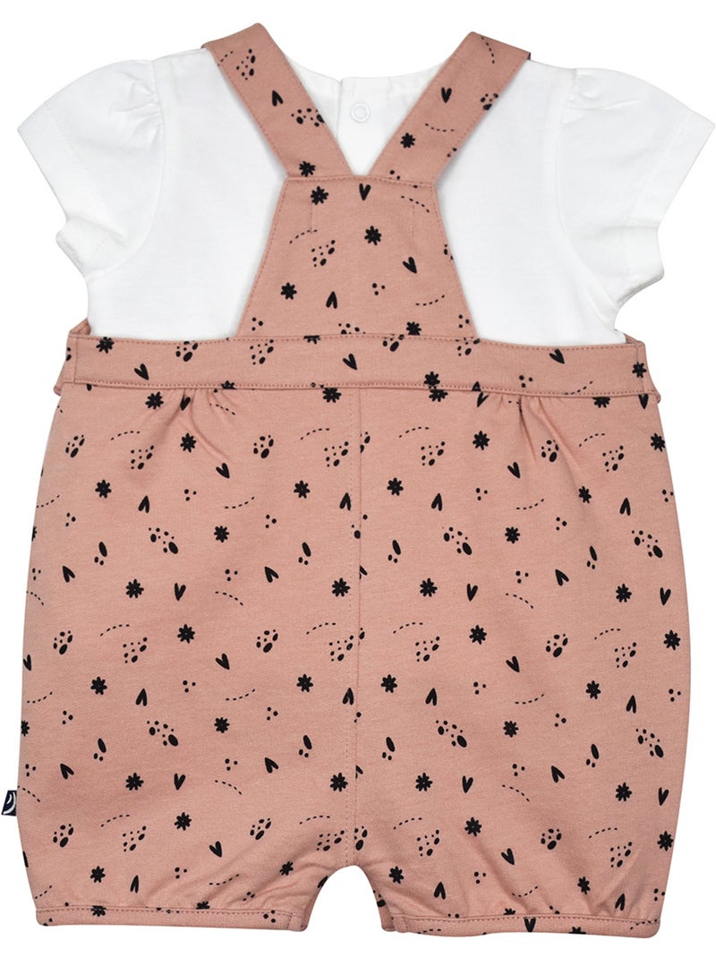 Ensemble t-shirt et salopette rima Rose - Kiabi