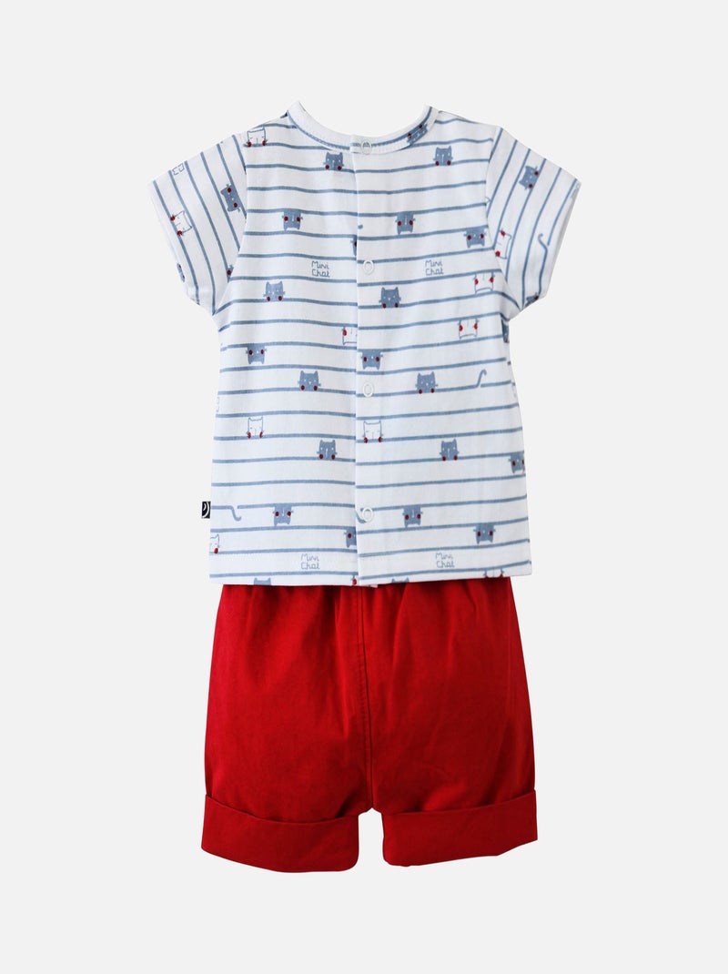 ENSEMBLE T-SHIRT ET SHORT ANDRY Rouge - Kiabi