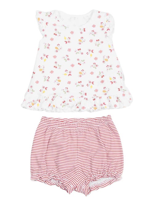 Ensemble t-shirt et short bébé , Cerise Kitikate - Kiabi