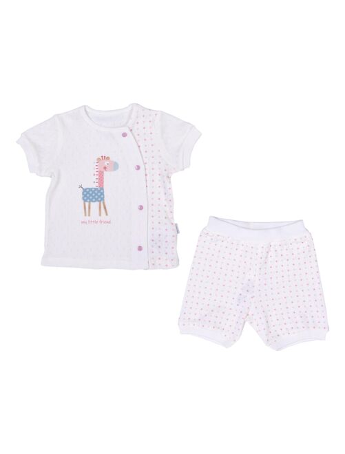 Ensemble t-shirt et short bébé , Girafe Kitikate - Kiabi