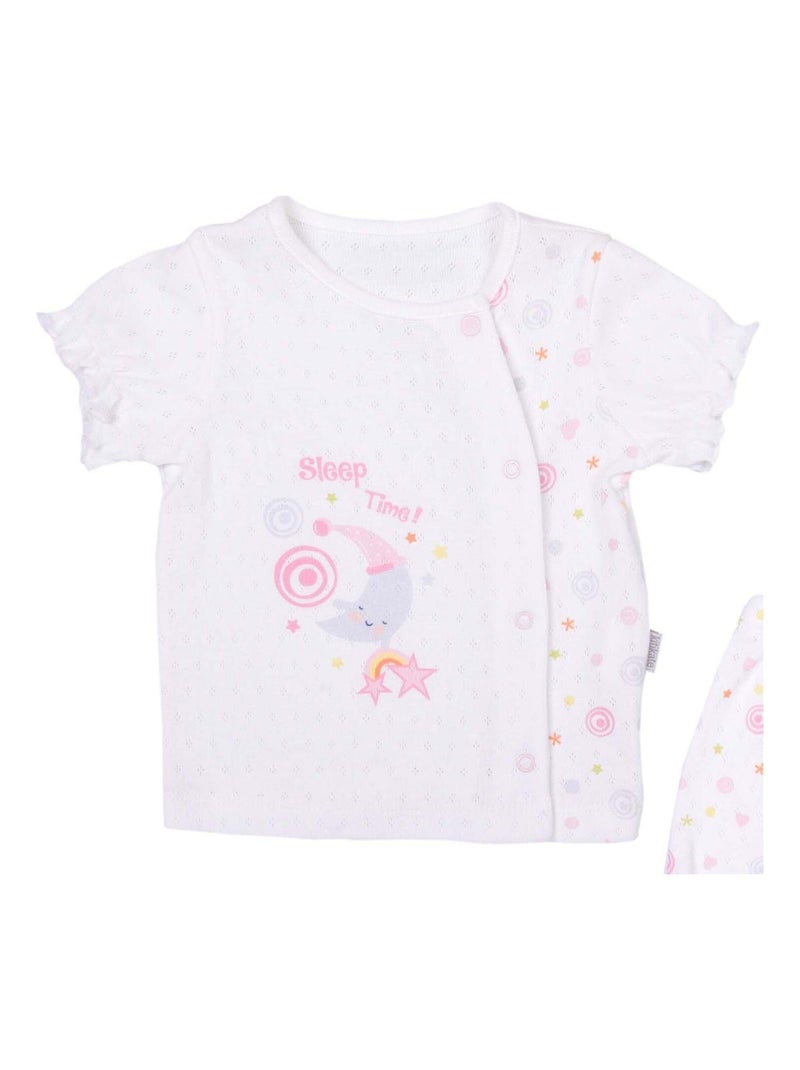 Ensemble t-shirt et short bébé , Sleep Time Kitikate Rose - Kiabi