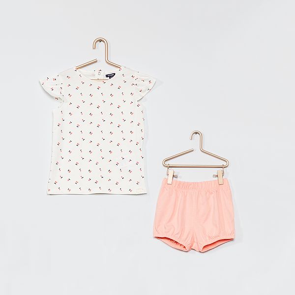 Ensemble T Shirt Et Short Bebe Fille Kiabi 6 00