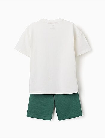 Ensemble T-shirt et short en coton avec imprimé