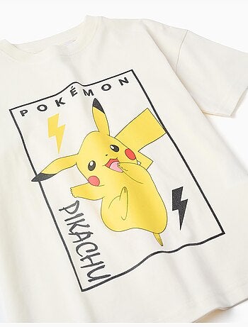 Ensemble T-shirt et short en coton avec imprimé Pikachu