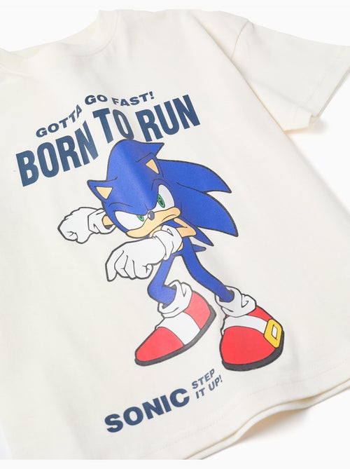 Ensemble T-shirt et short en coton avec imprimé Sonic - Kiabi