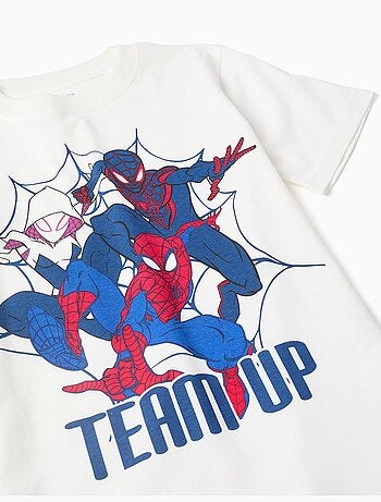 Ensemble T-shirt et short en coton avec imprimé Spider-Man
