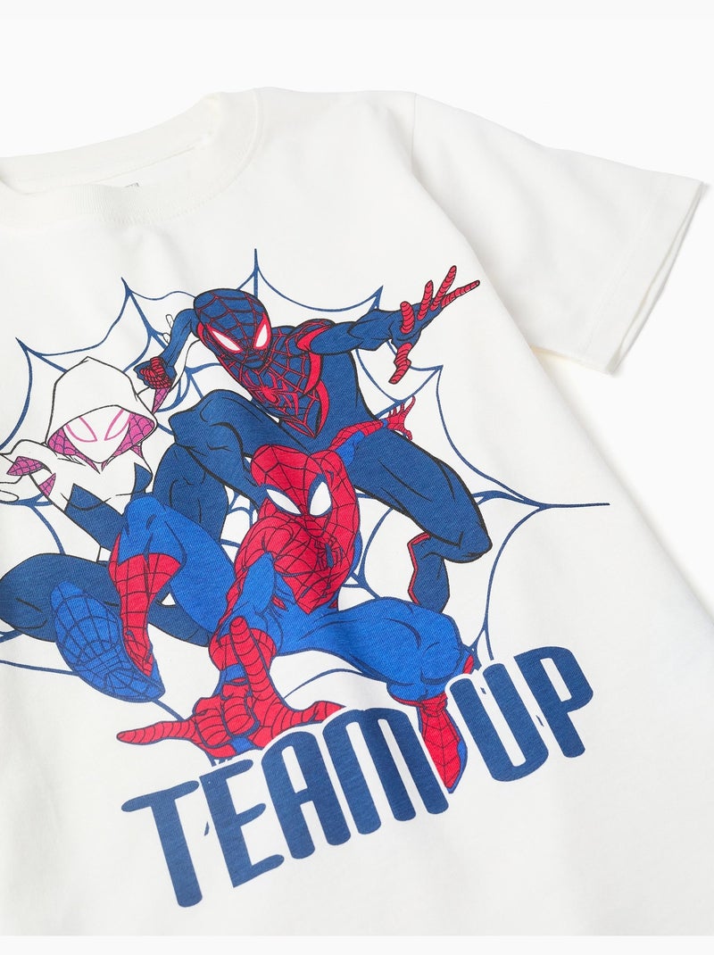 Ensemble T-shirt et short en coton avec imprimé Spider-Man Bleu foncé - Kiabi