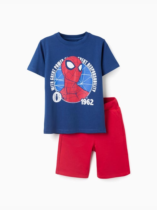 Ensemble T-shirt et short en coton avec imprimé Spider-Man - Kiabi