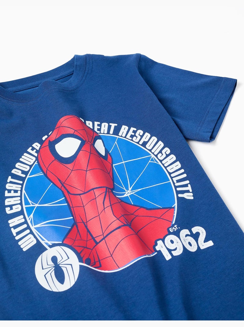 Ensemble T-shirt et short en coton avec imprimé Spider-Man Rouge - Kiabi
