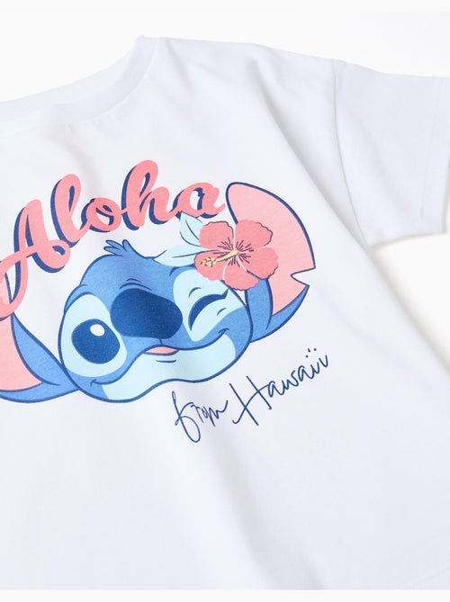Ensemble T-shirt et short en coton avec imprimé Stitch - Kiabi