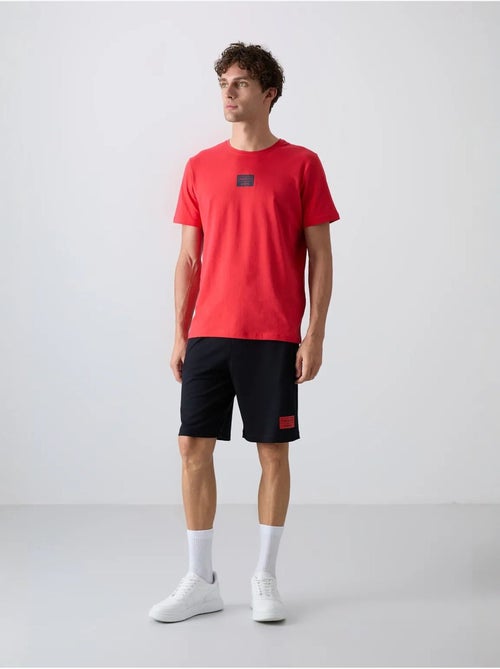 Ensemble t-shirt et short imprimé en jersey de coton tommy - Kiabi
