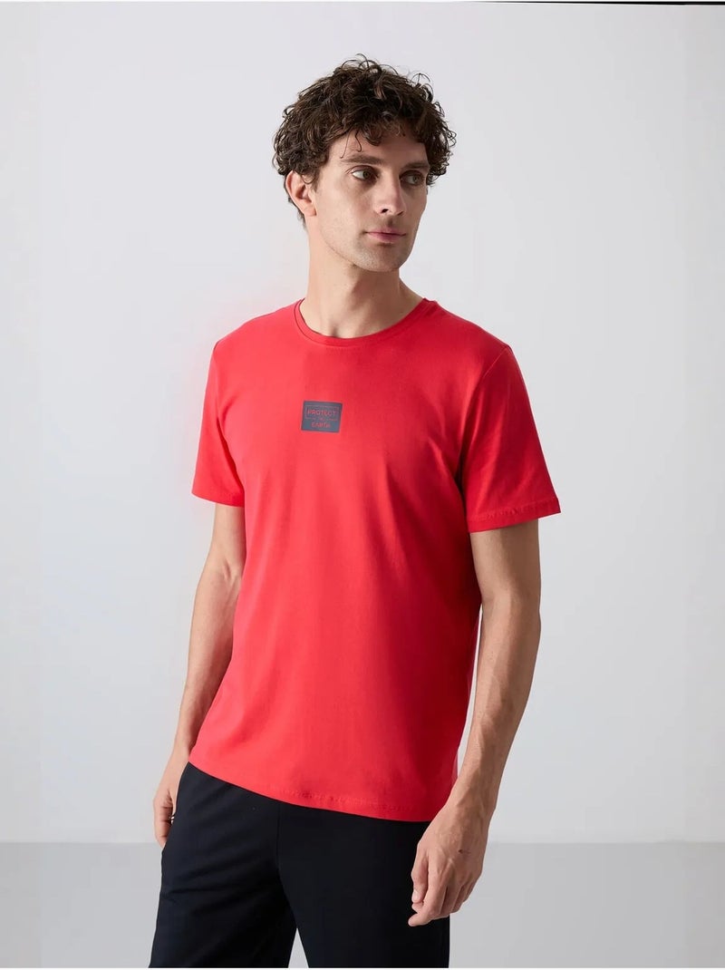 Ensemble t-shirt et short imprimé en jersey de coton tommy Rouge - Kiabi
