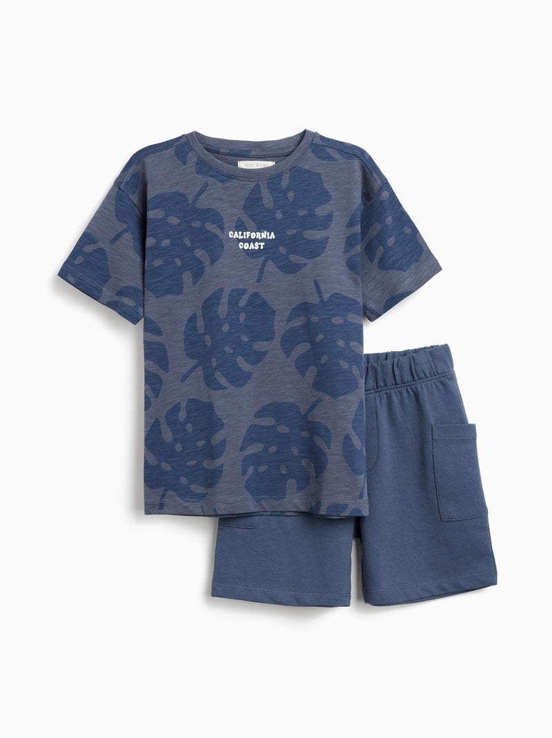 Ensemble t-shirt et short MO Fashion Bleu - Kiabi