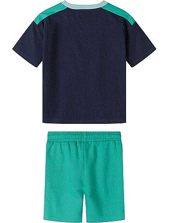 Ensemble t-shirt et short motif/style détail contrasté - minoti