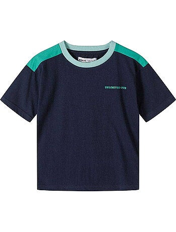 Ensemble t-shirt et short motif/style détail contrasté - minoti