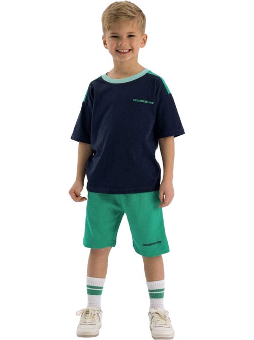 Ensemble t-shirt et short motif/style détail contrasté - minoti - Kiabi