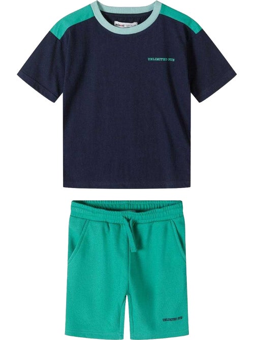 Ensemble t-shirt et short motif/style détail contrasté - minoti - Kiabi