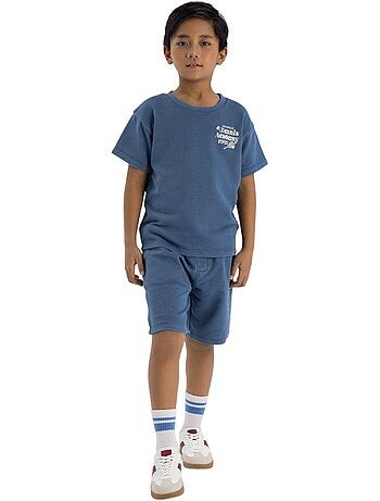 Ensemble t-shirt et short motif/style tennis - minoti