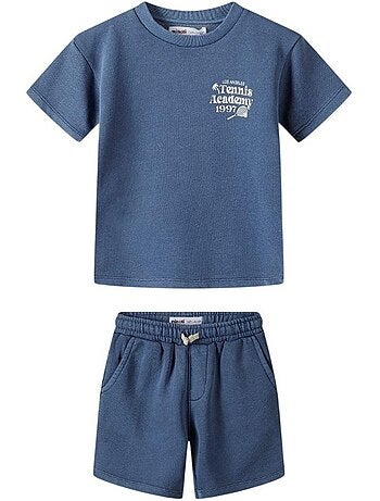 Ensemble t-shirt et short motif/style tennis - minoti