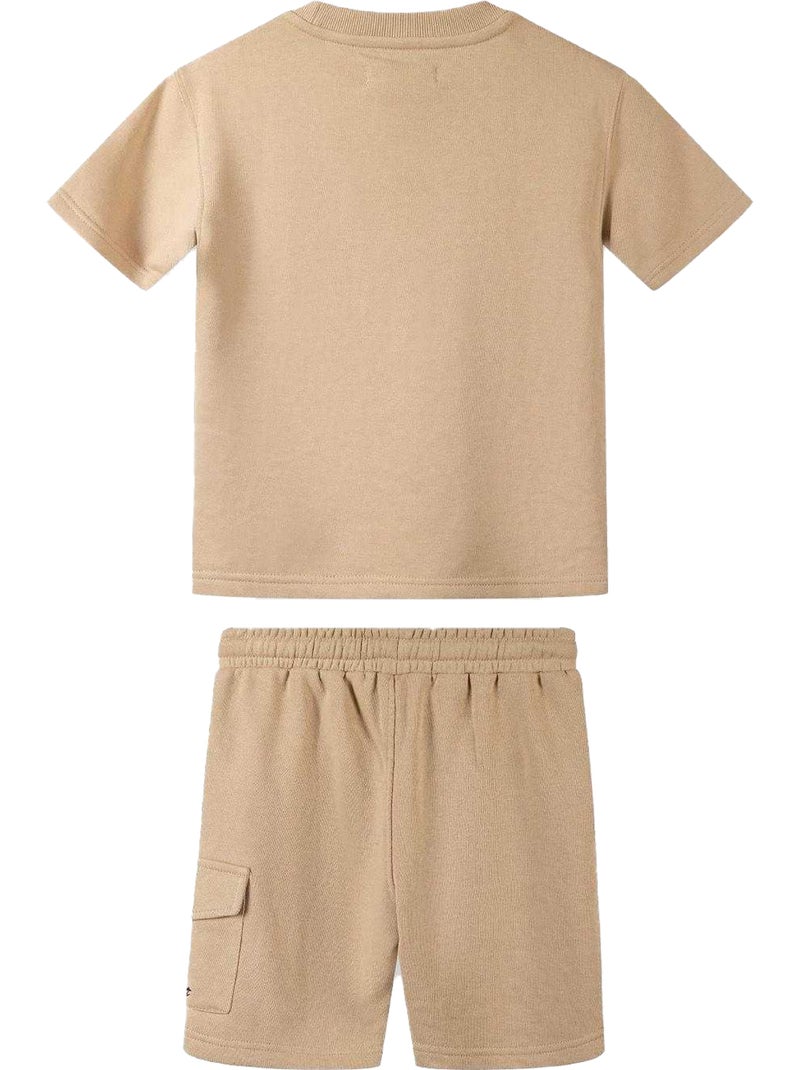 Ensemble t-shirt et short motif/style texte - minoti Beige - Kiabi
