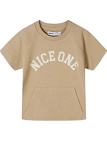 Ensemble t-shirt et short motif/style texte - minoti