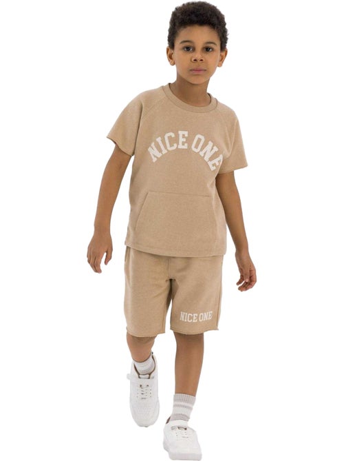 Ensemble t-shirt et short motif/style texte - minoti - Kiabi