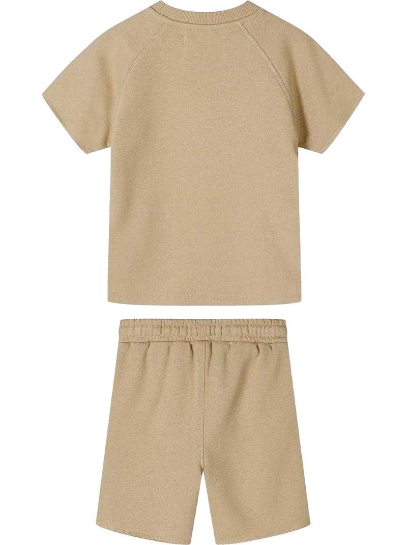 Ensemble t-shirt et short motif/style texte - minoti Beige - Kiabi