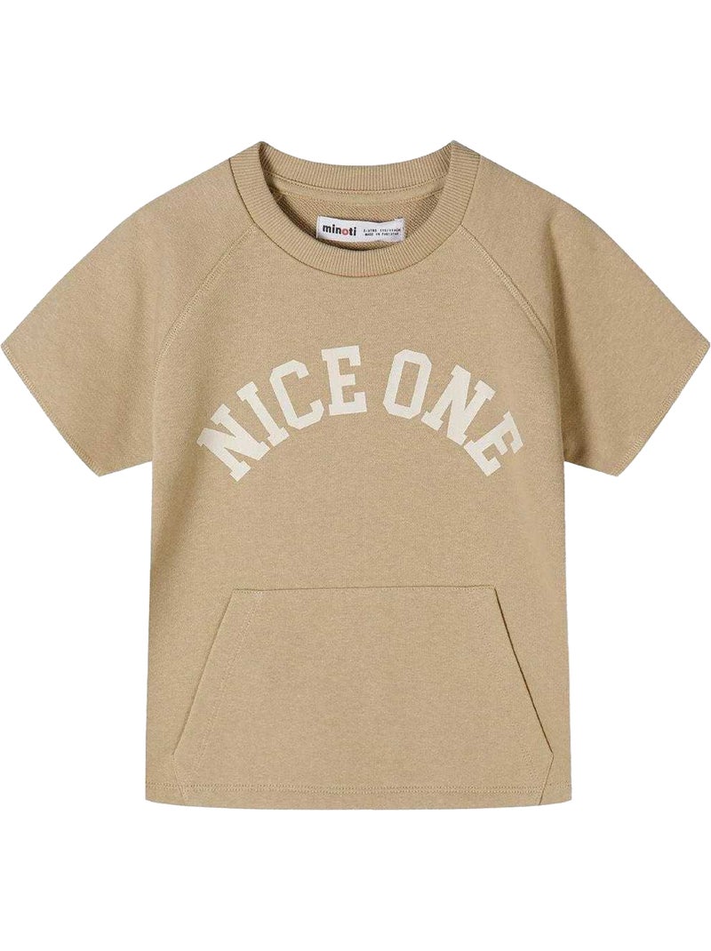 Ensemble t-shirt et short motif/style texte - minoti Beige - Kiabi