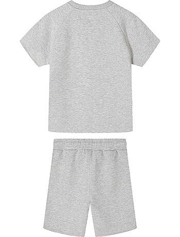 Ensemble t-shirt et short motif/style texte - minoti