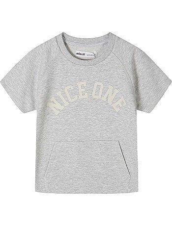 Ensemble t-shirt et short motif/style texte - minoti