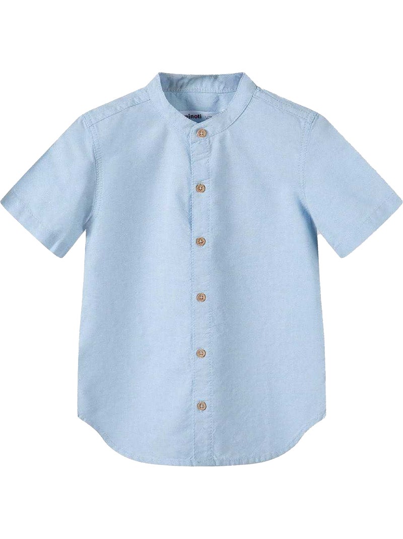 Ensemble t-shirt et short motif/style uni - minoti Bleu clair - Kiabi