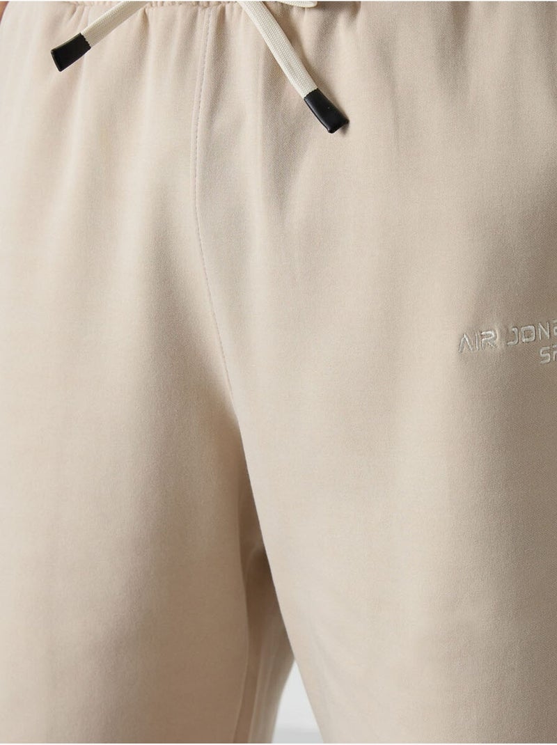 Ensemble t-shirt et short oversize tommy Beige argile - Kiabi