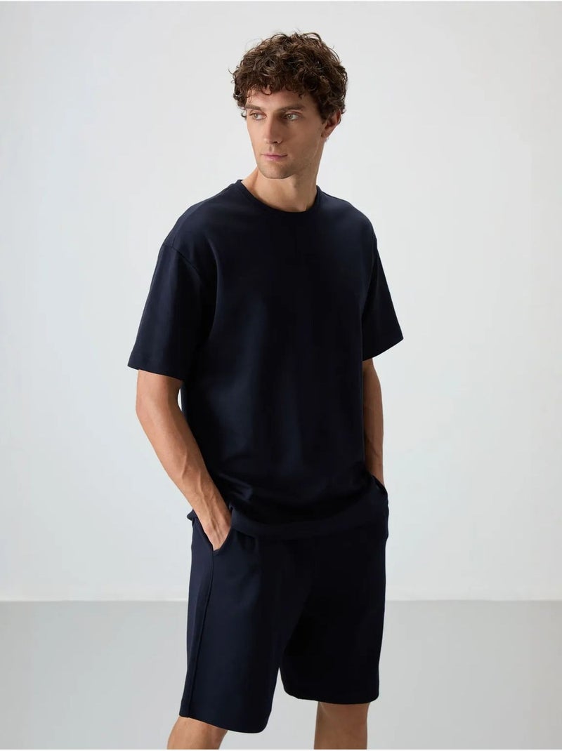 Ensemble t-shirt et short oversize tommy Bleu marine - Kiabi