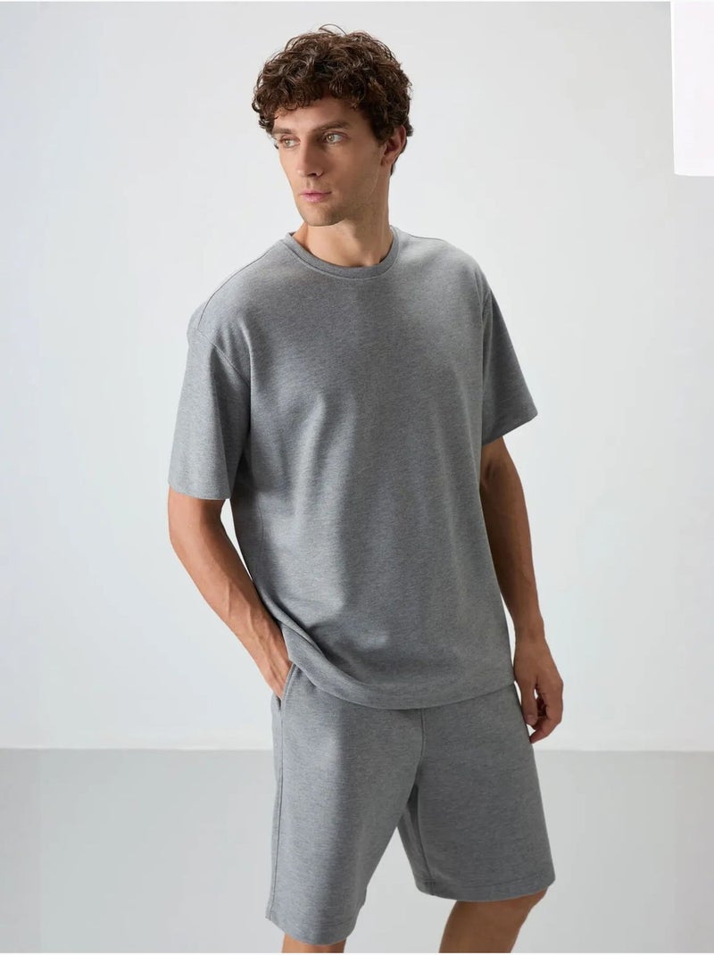Ensemble t-shirt et short oversize tommy Gris - Kiabi