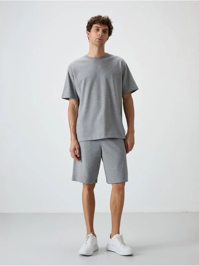 Ensemble t-shirt et short oversize tommy Gris - Kiabi