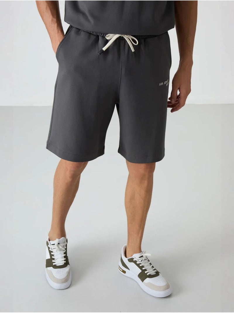 Ensemble t-shirt et short oversize tommy Gris Noir - Kiabi