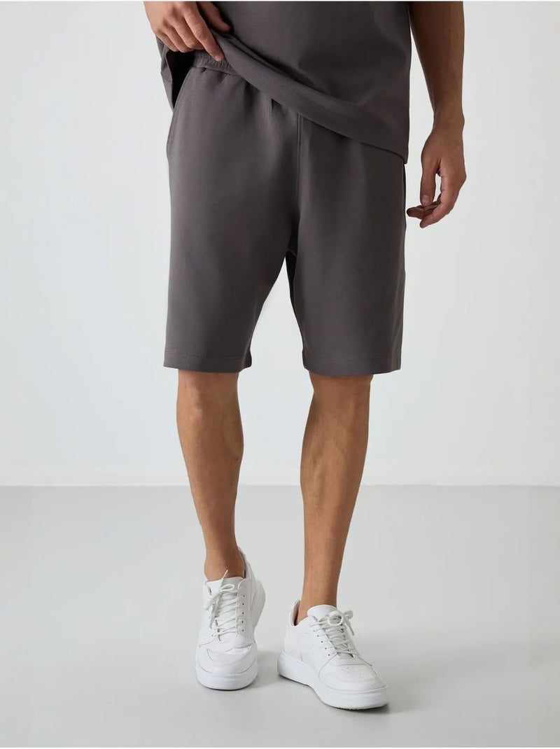 Ensemble t-shirt et short oversize tommy Gris Noir - Kiabi