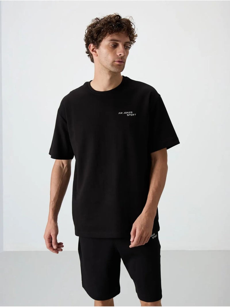 Ensemble t-shirt et short oversize tommy Noir - Kiabi