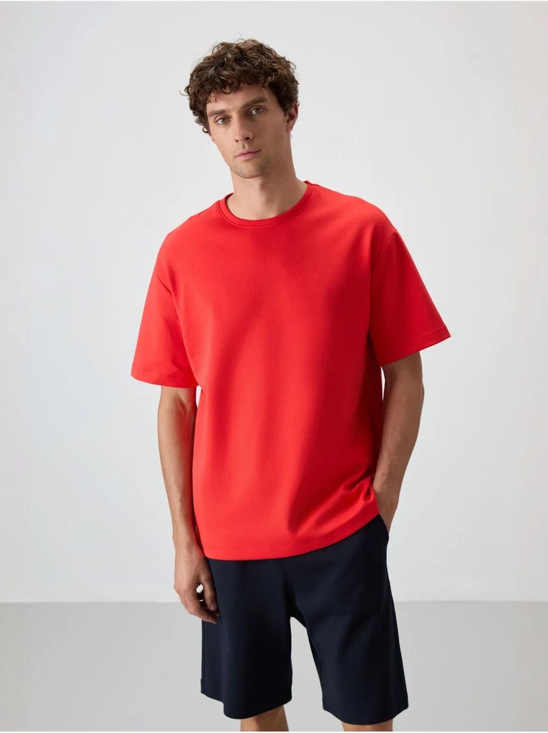 Ensemble t-shirt et short oversize tommy Rouge - Kiabi