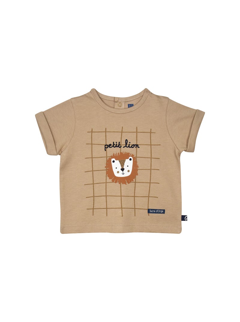 Ensemble T shirt et short Régis Sucre d'Orge Beige - Kiabi