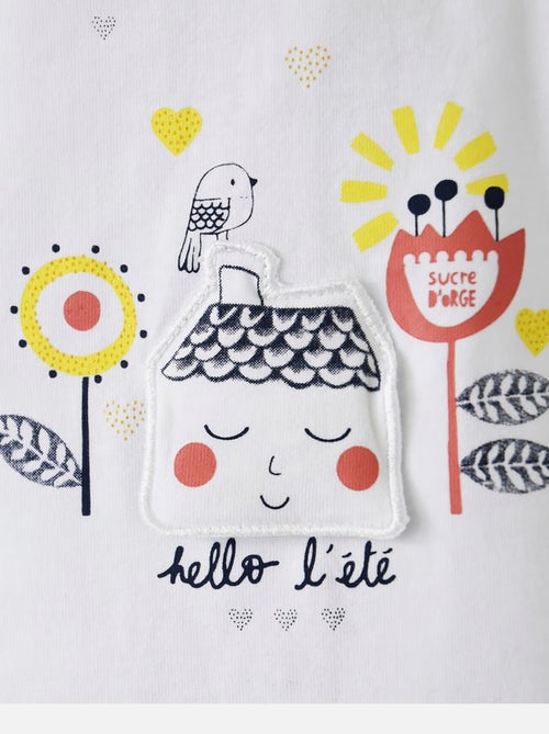 ENSEMBLE T-SHIRT JUPE JEAN ÉTÉ LIGNE MIMOSA - Kiabi